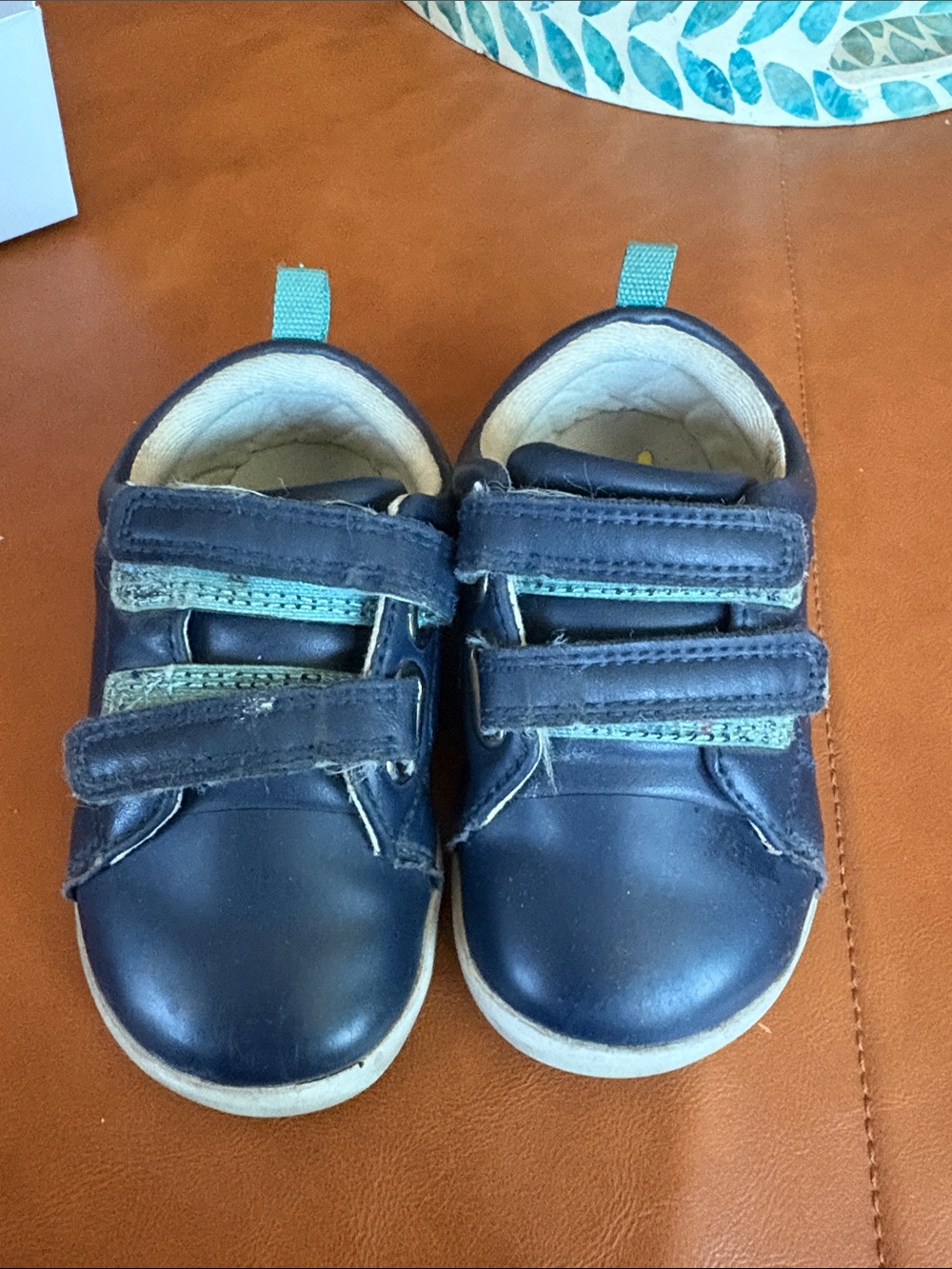 Ten Little Toddler Navy  Hook-and-Loop Velcro Sneakers 7.5
